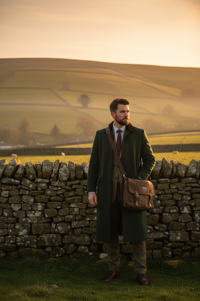 Modern British gentleman in the countryside — The Lunara Man luxury lifestyle collection coming soon
