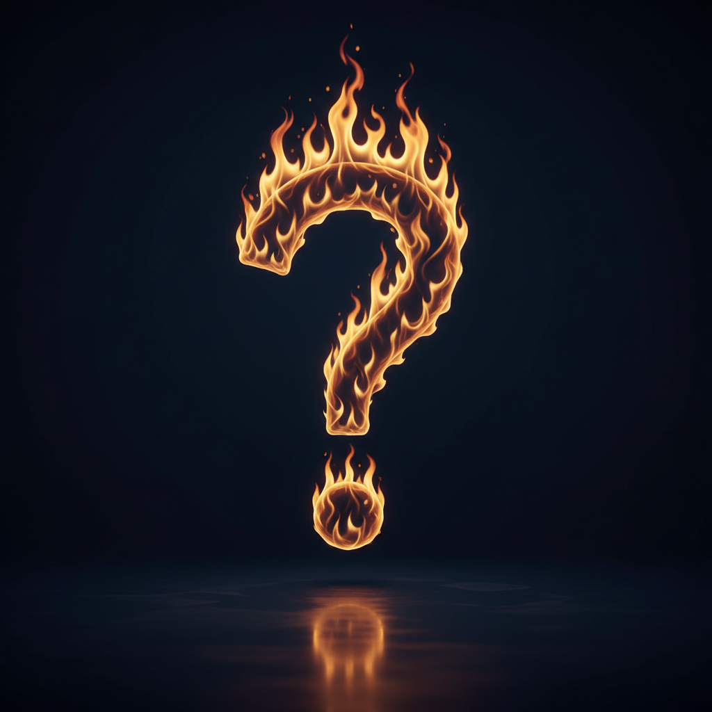 A question mark formed from a candle flame — Lunara teaser image