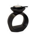Black Ceramic Wax/Oil Burner H13cm X W12.5cm