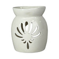 White Ceramic Wax/Oil Burner With Heart Shaped Top