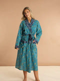 Waterlily Floral Cotton Dressing Gown