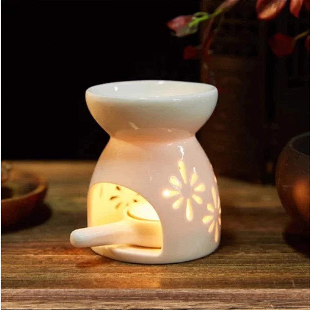 Lunara Ceramic Tealight Oil Burner & Diffuser