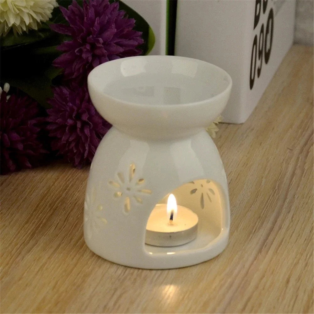 Lunara Ceramic Tealight Oil Burner & Diffuser