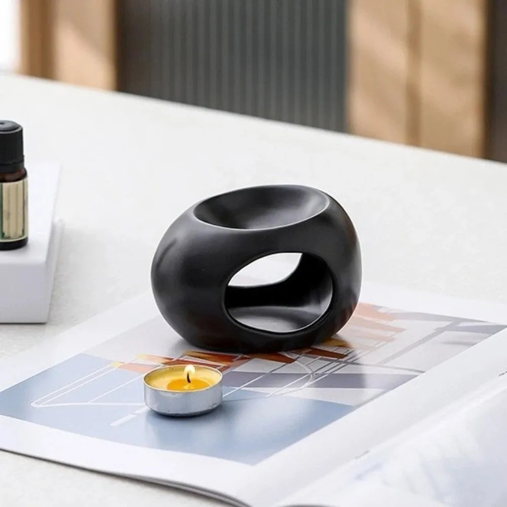 Lunara Minimalist Aroma Oil Burner — Modern Home Fragrance