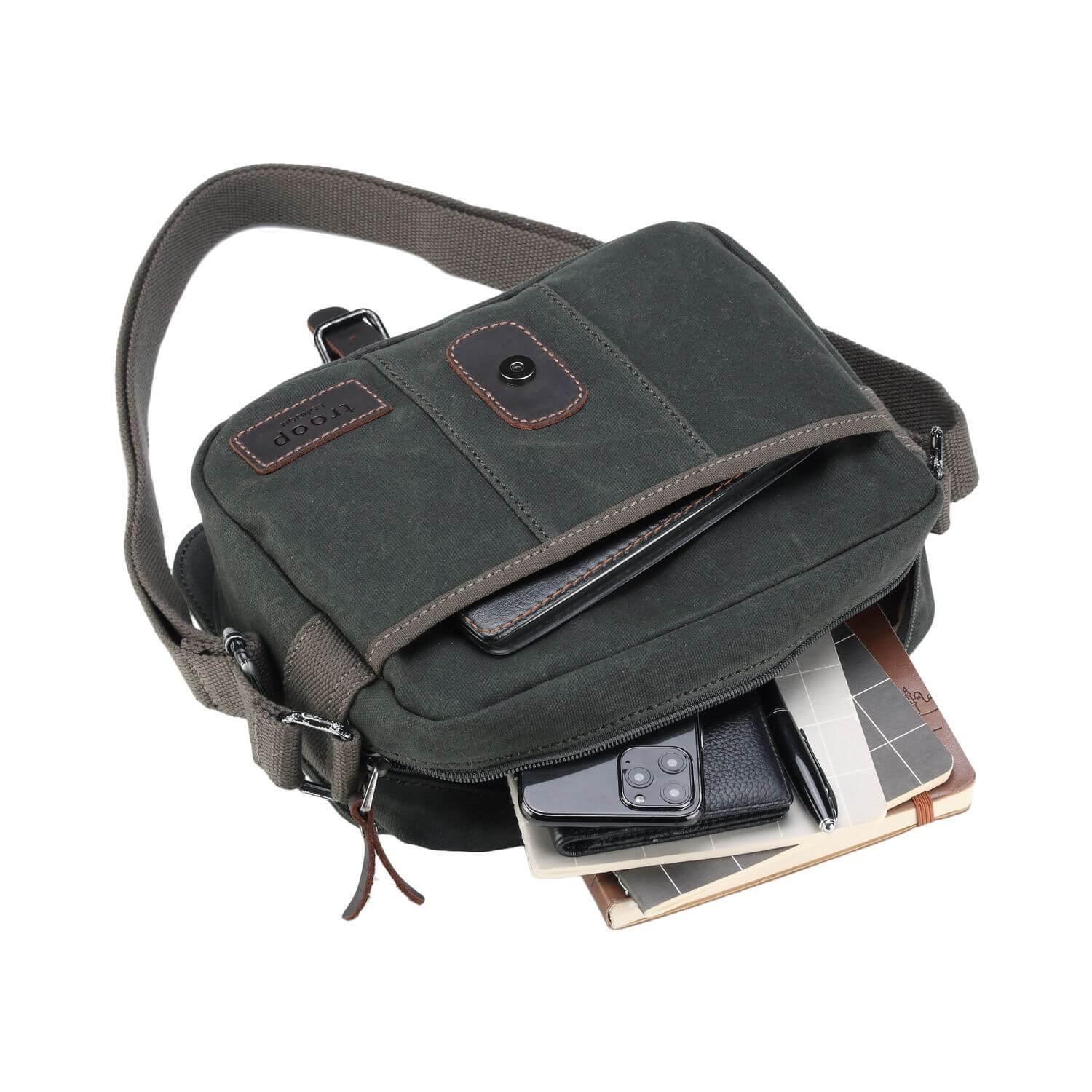 Heritage Waxed Canvas Crossbody Bag | TRP0440