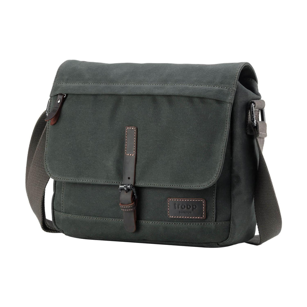 Troop London Heritage Waxed Canvas Messenger Bag