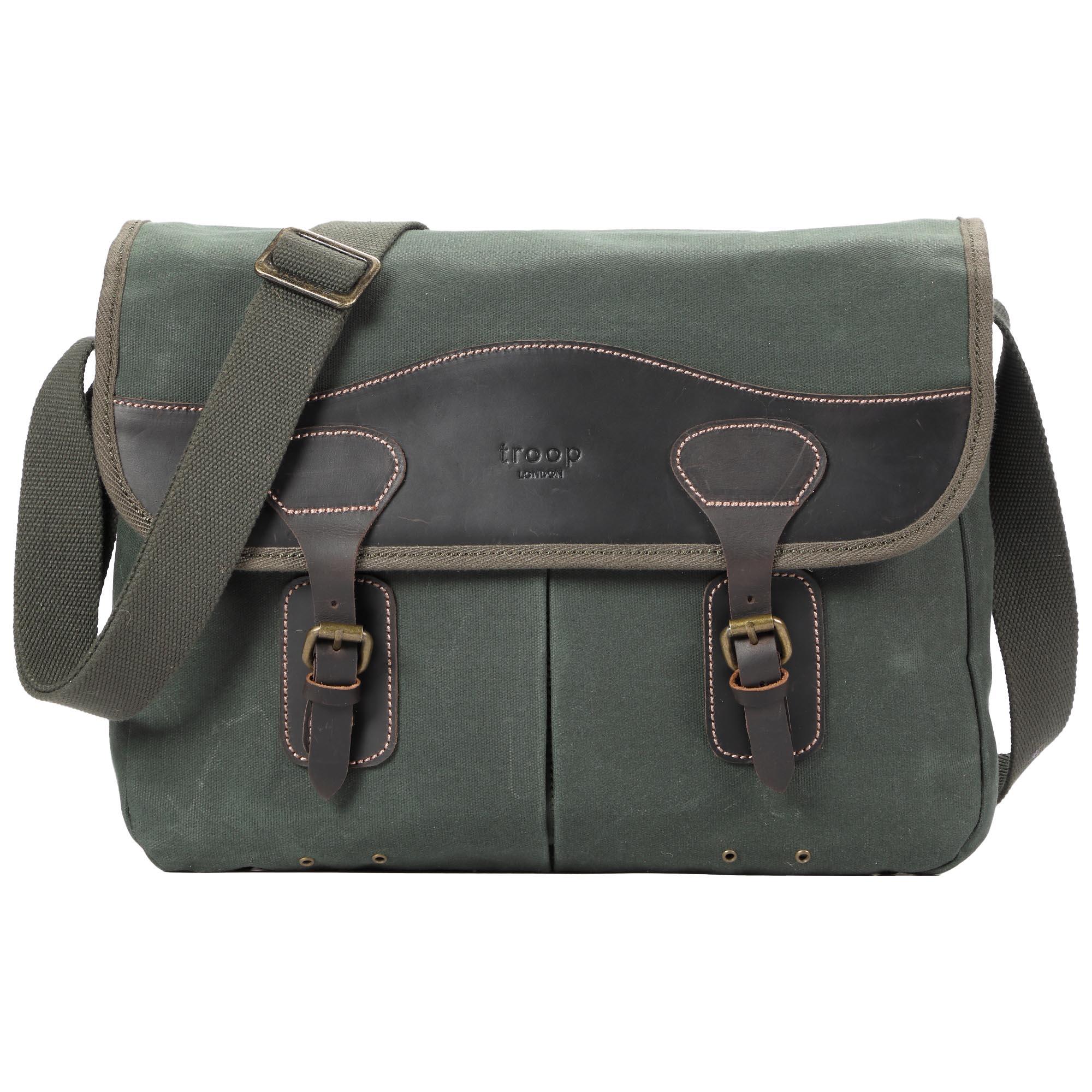 Troop London Heritage Canvas Messenger Bag 13 Inch