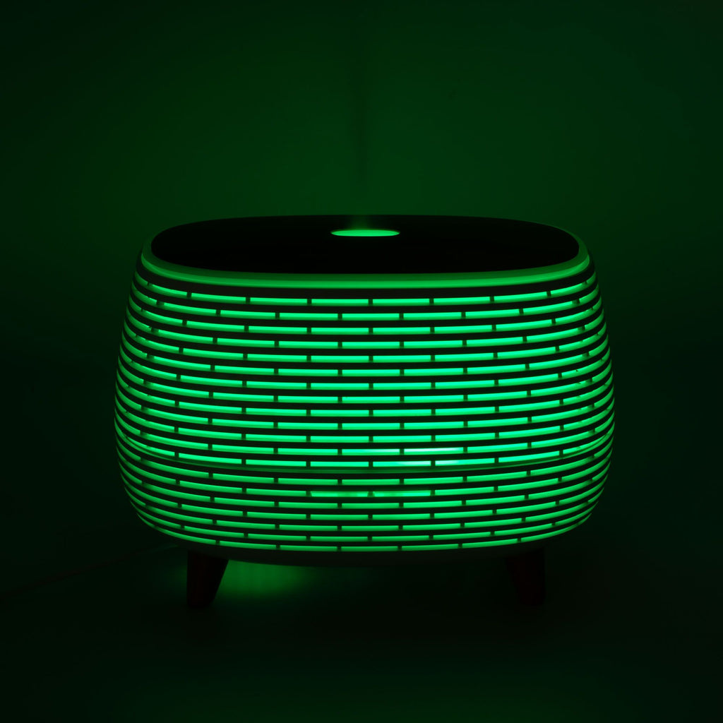 Futuristic Ribbed Aroma Diffuser with Colour-Changing Light