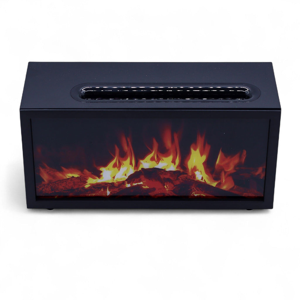 Flame Effect Aroma Diffuser with Birdsound - Black USB - Colour Change