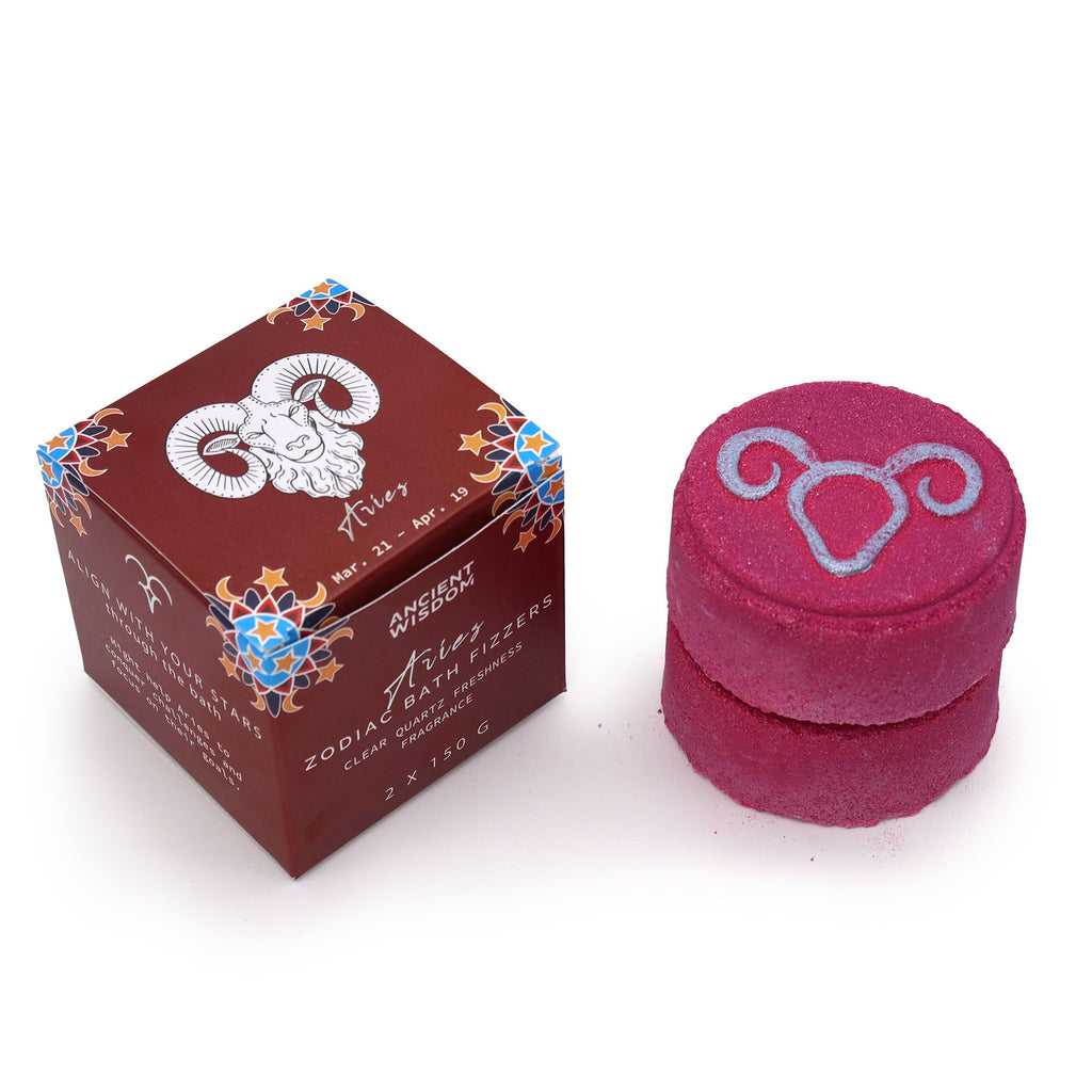 Set of Zodiac Bath Fizzers with Horoscope -  Aries