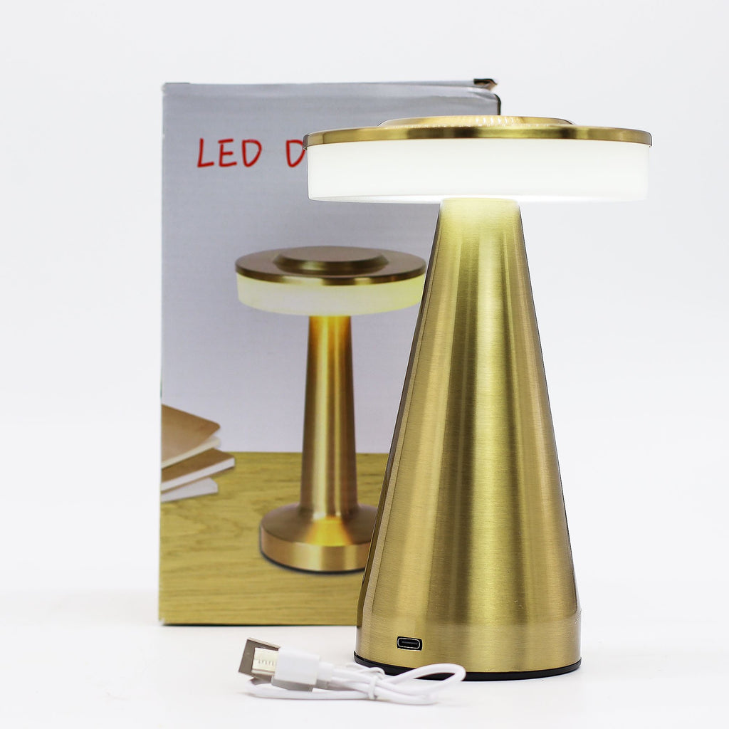 Touch Lamp - Tall Stem Bronze/Gold - USB (C) - Rechargeable  (400 Watt)