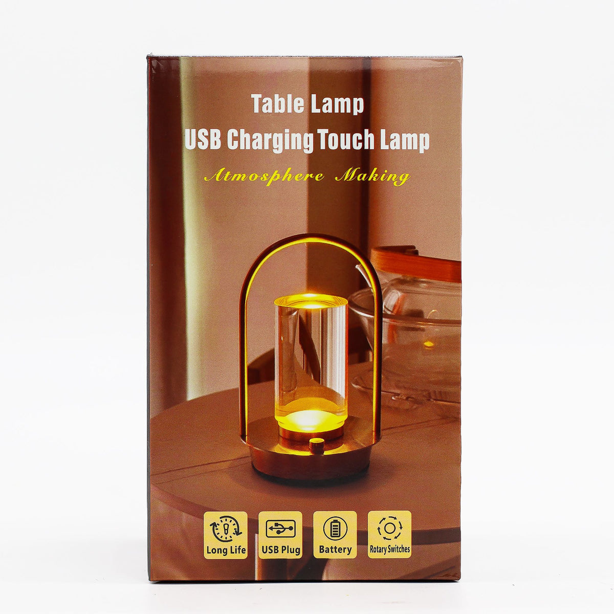 Touch Lamp - Crystal Lantern- USB (C) - Rechargable (2000 Watt)