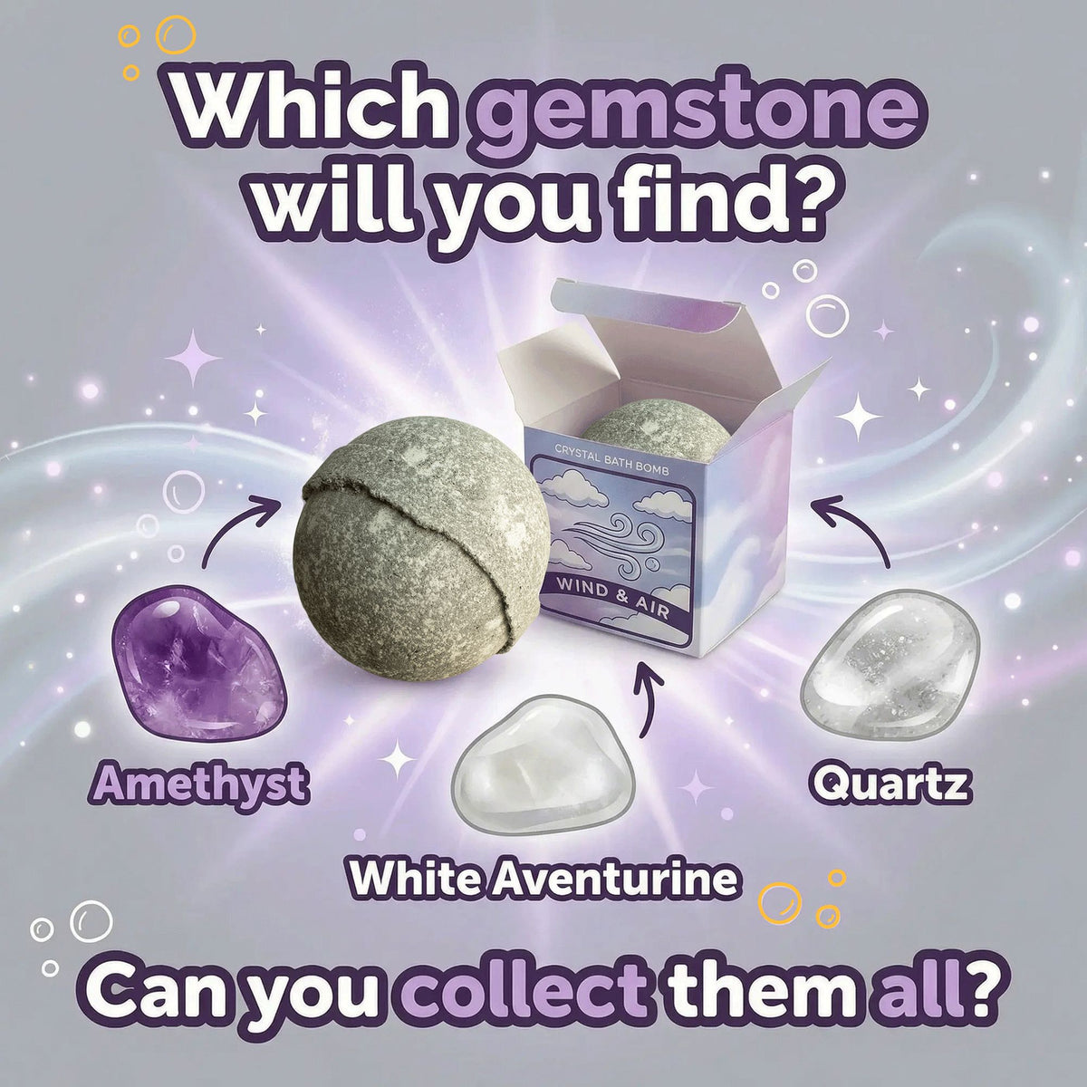 Elemental Crystal Bath Bomb - Air