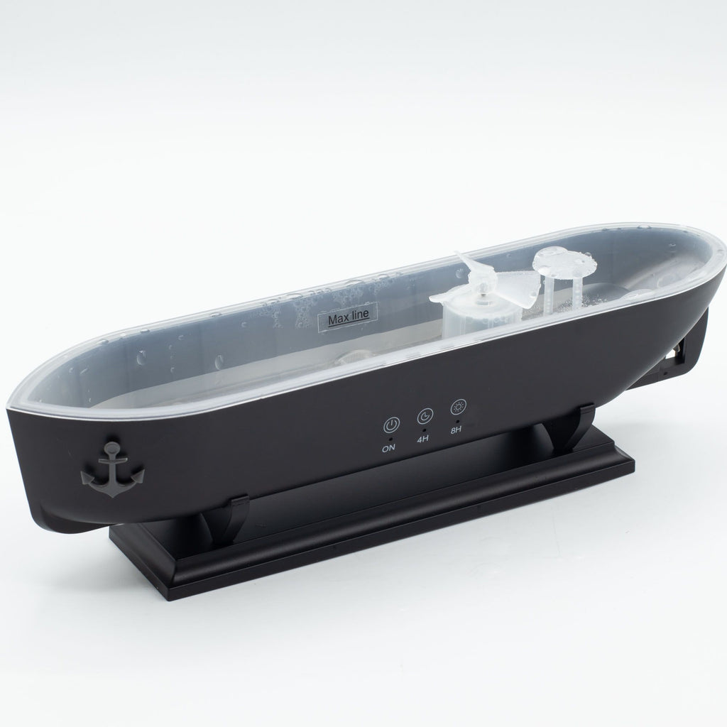 Ship Model Mist Ring Effect Aroma Diffuser with Colour-Changing LED