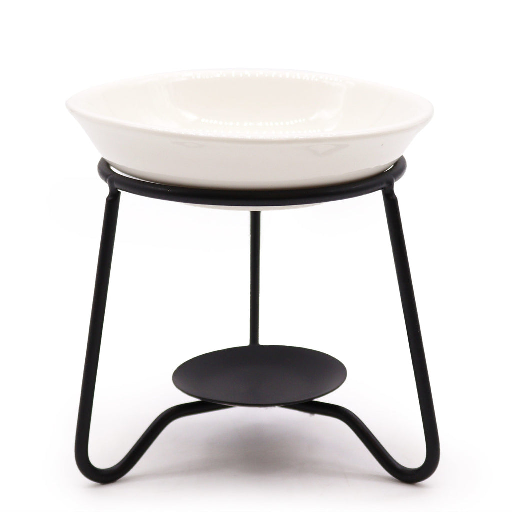Ceramic & Metal Wax Melt | Oil Burner | Simple Stand