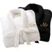 Mr & Mrs Bow Ring Couple Terry Cotton Bathrobe Set