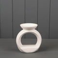 White Ceramic Wax/Oil Burner H13cm X W12.5cm