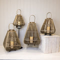 Medium Bamboo Lantern With Led Candle