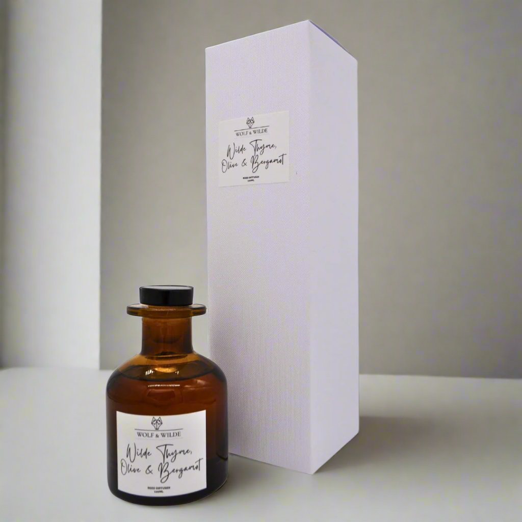 Thyme, Olive & Bergamot 120ml Reed Diffuser With 8 Reeds