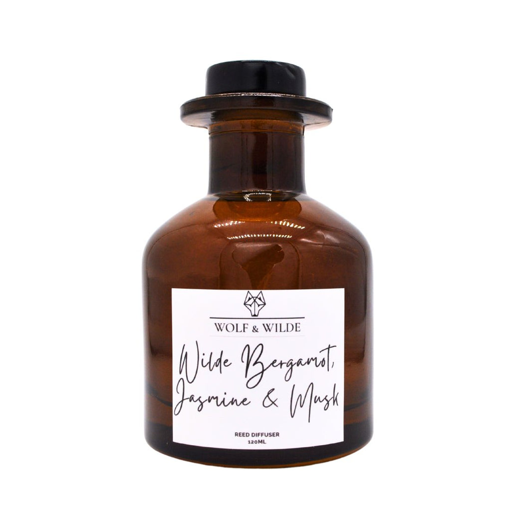 Lunara Bergamot, Jasmine & Musk Luxury Reed Diffuser — Long Lasting Home Fragrance