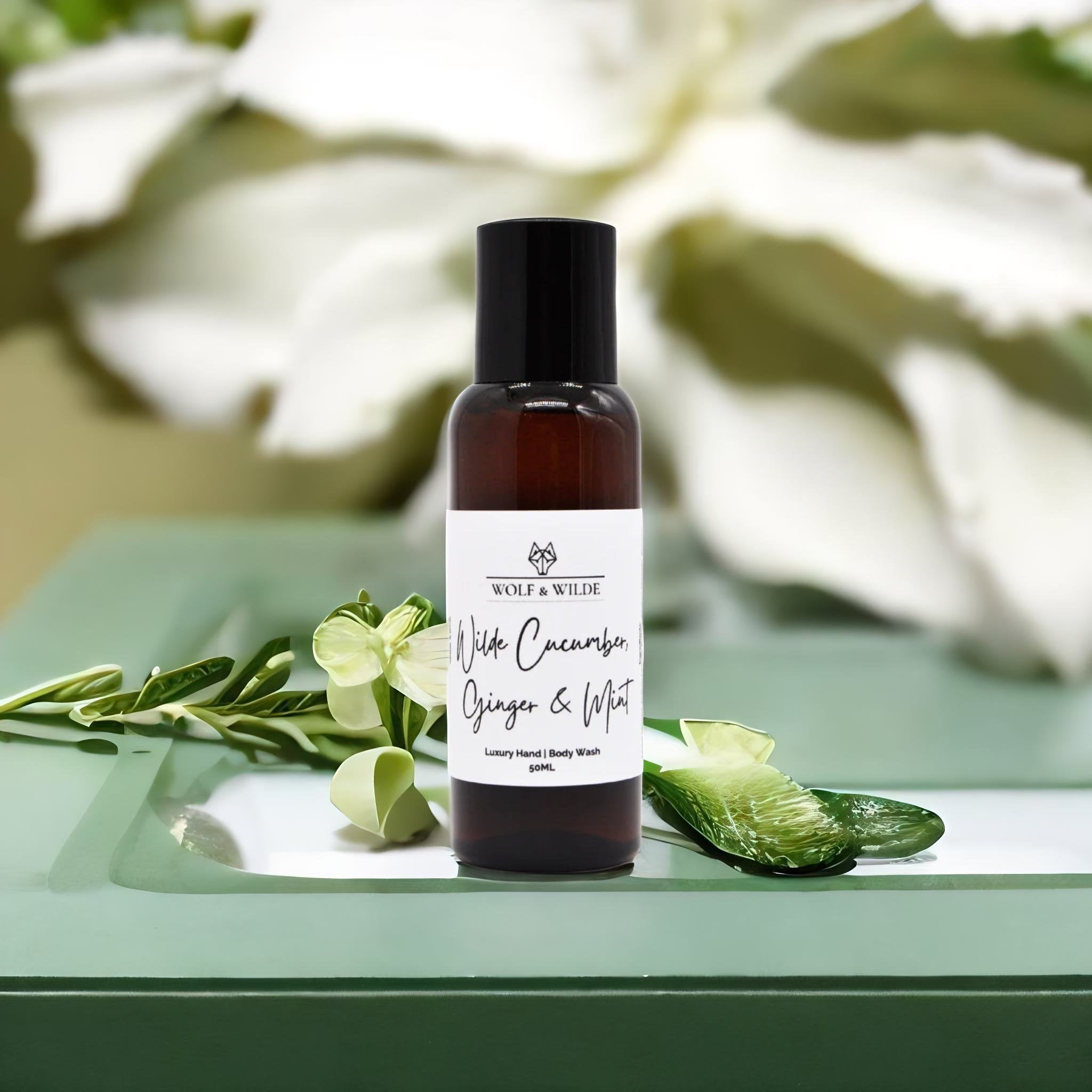 Wilde Cucumber, Ginger & Mint Travel Size Luxury Hand & Body Wash 50ML