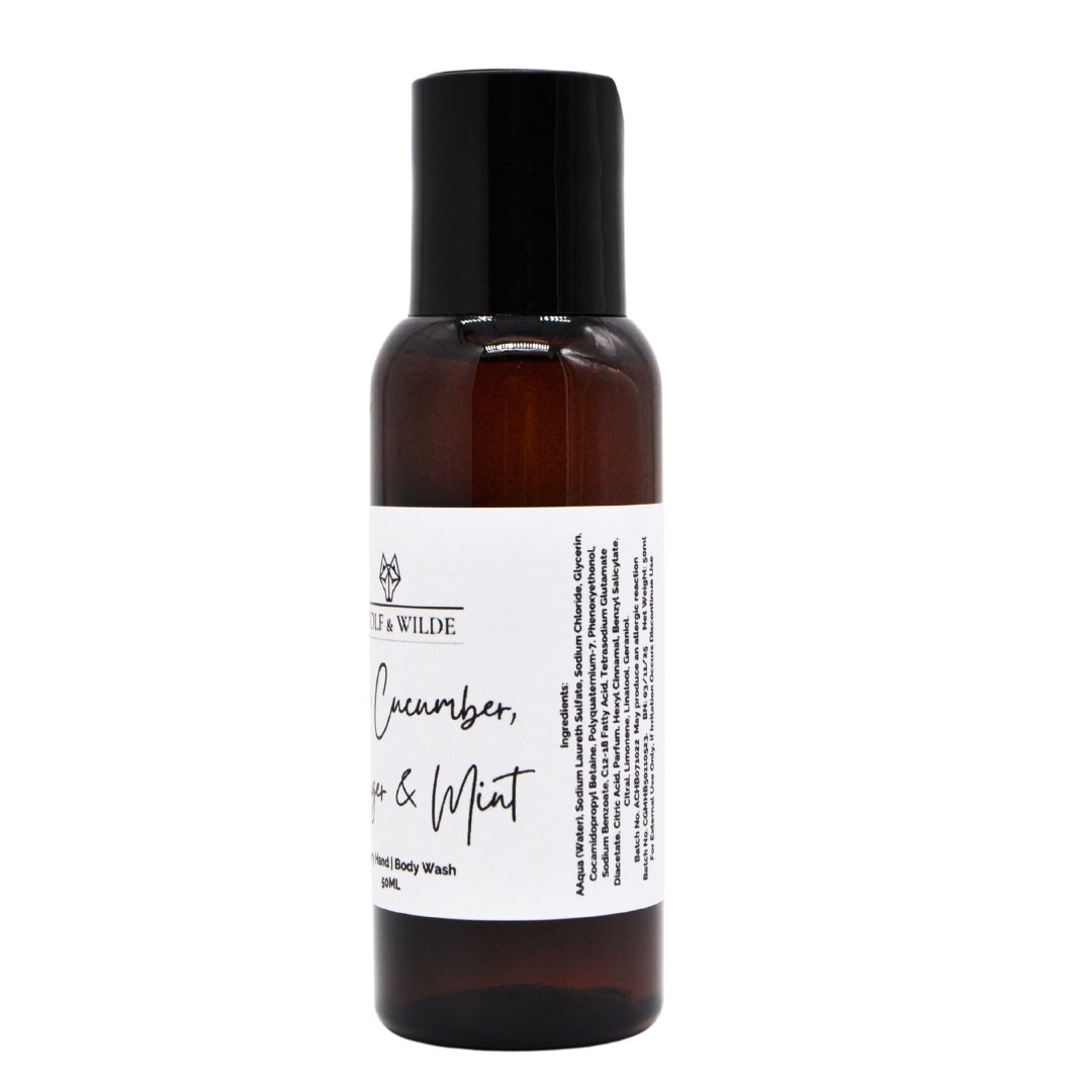 Wilde Cucumber, Ginger & Mint Travel Size Luxury Hand & Body Wash 50ML