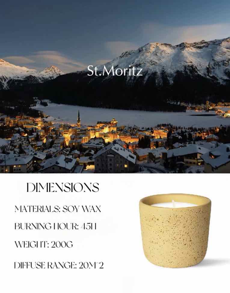 Wood Wick Soy Wax Scented Candle - Breath Of Nature Scented - St. Moritz